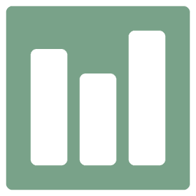 Minimalist bar graph symbol